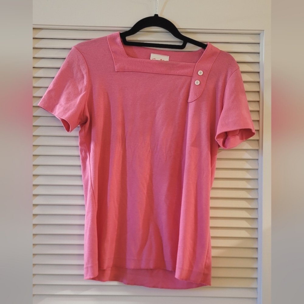 Sanibel- Pink Vintage Short-Sleeve Top